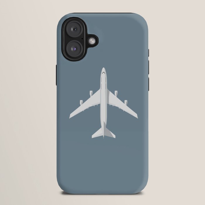 747-400 Jumbo Jet Airliner Aircraft - Slate iPhone Case