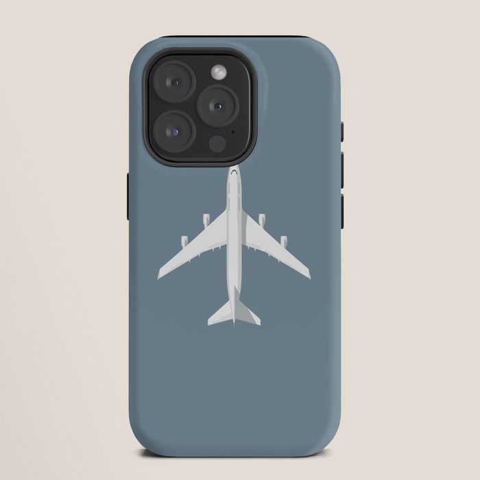747-400 Jumbo Jet Airliner Aircraft - Slate iPhone Case