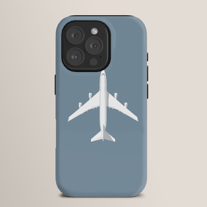 747-400 Jumbo Jet Airliner Aircraft - Slate iPhone Case