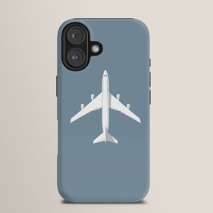 747-400 Jumbo Jet Airliner Aircraft - Slate iPhone Case