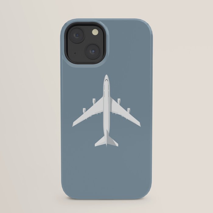 747-400 Jumbo Jet Airliner Aircraft - Slate iPhone Case