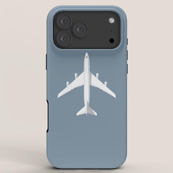 747-400 Jumbo Jet Airliner Aircraft - Slate iPhone Case