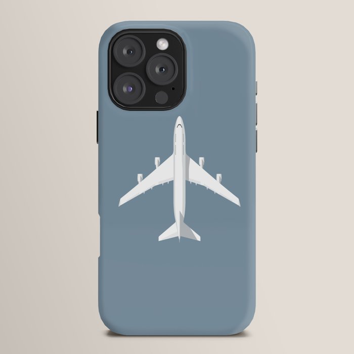 747-400 Jumbo Jet Airliner Aircraft - Slate iPhone Case