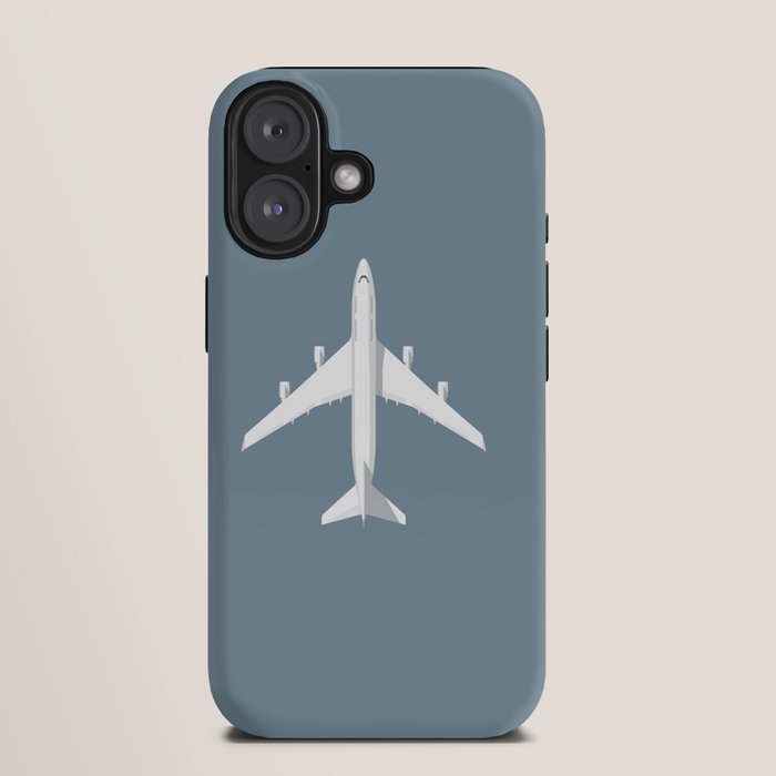 747-400 Jumbo Jet Airliner Aircraft - Slate iPhone Case