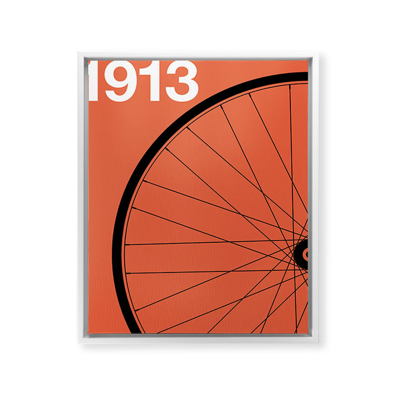 1913 - Roue de Bicyclette - Marcel Duchamp Framed Canvas Print