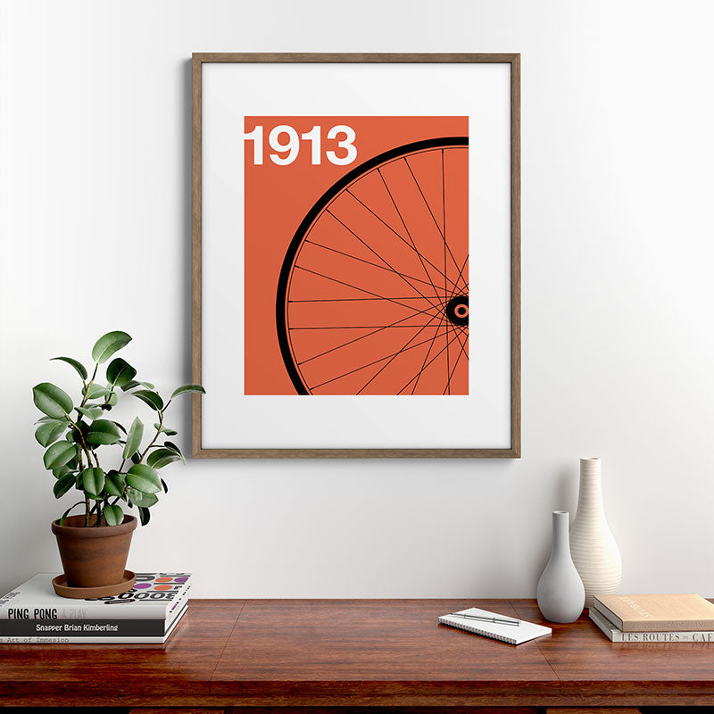 1913 - Roue de Bicyclette - Marcel Duchamp Framed Art Print