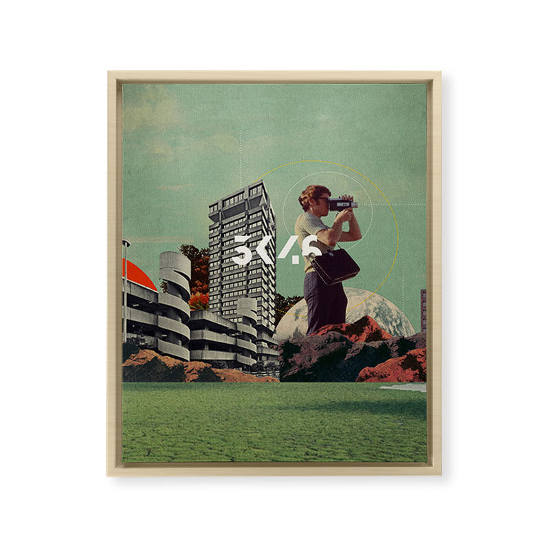 3046 Framed Canvas Print