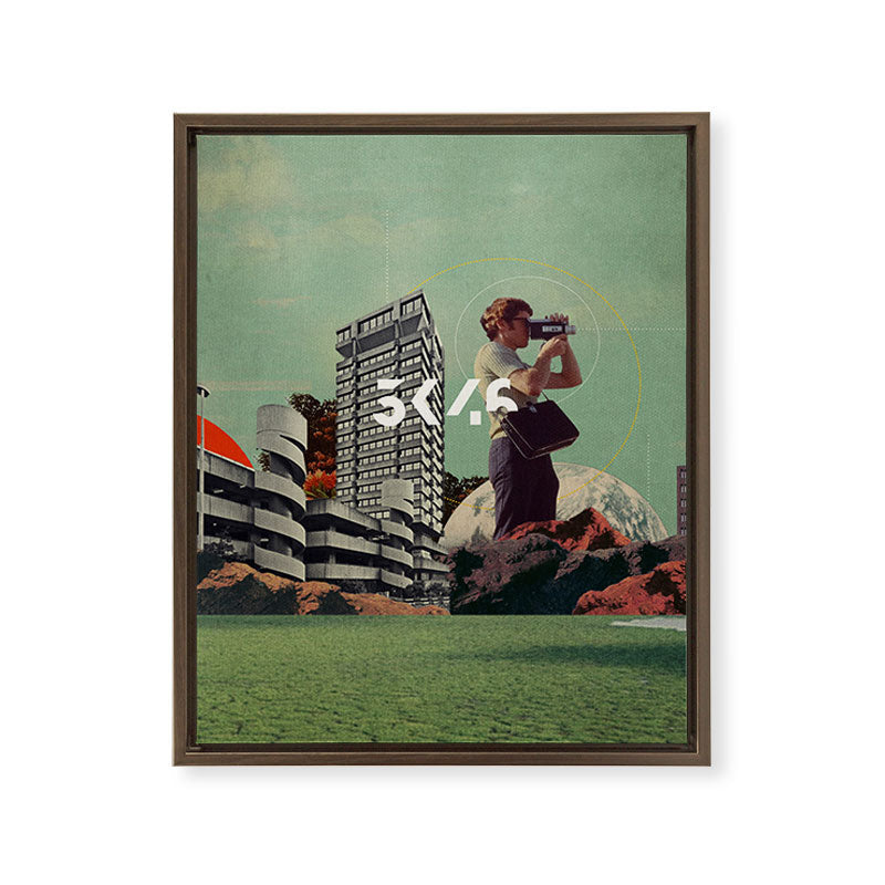 3046 Framed Canvas Print