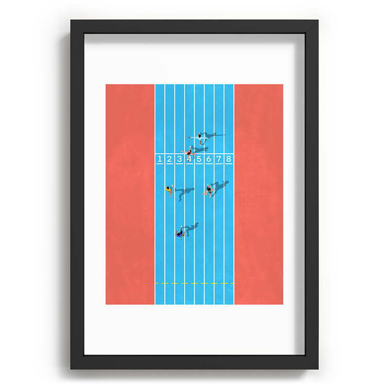 100m  Framed Art Print