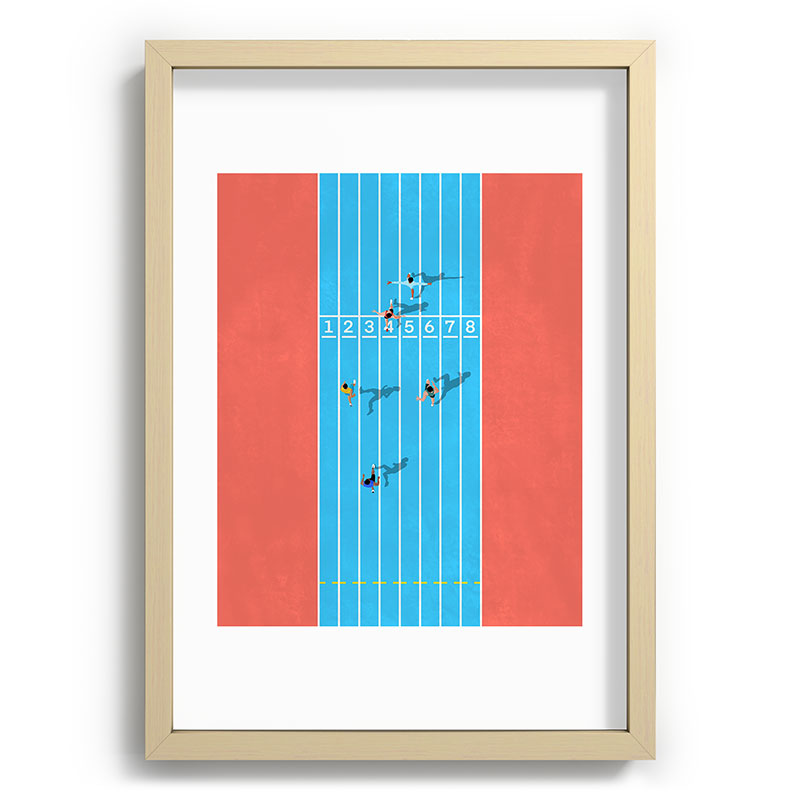 100m  Framed Art Print