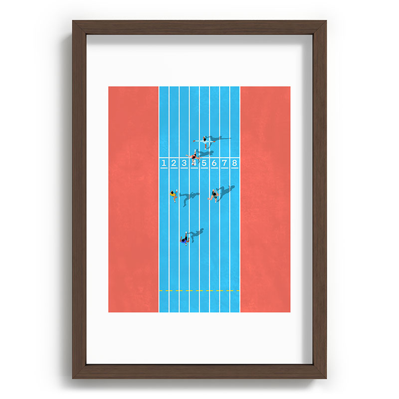 100m  Framed Art Print