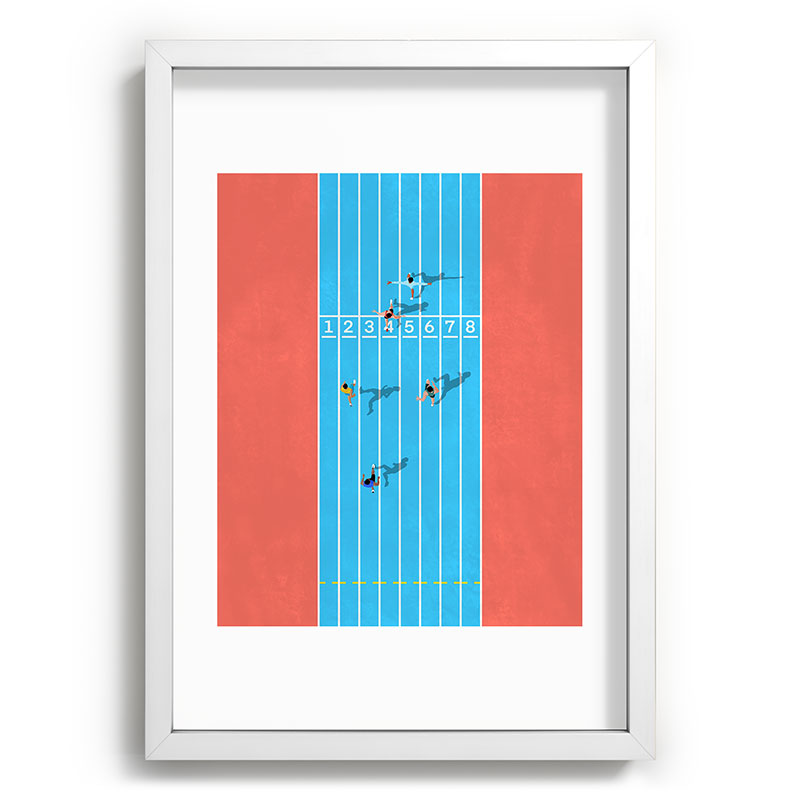 100m  Framed Art Print