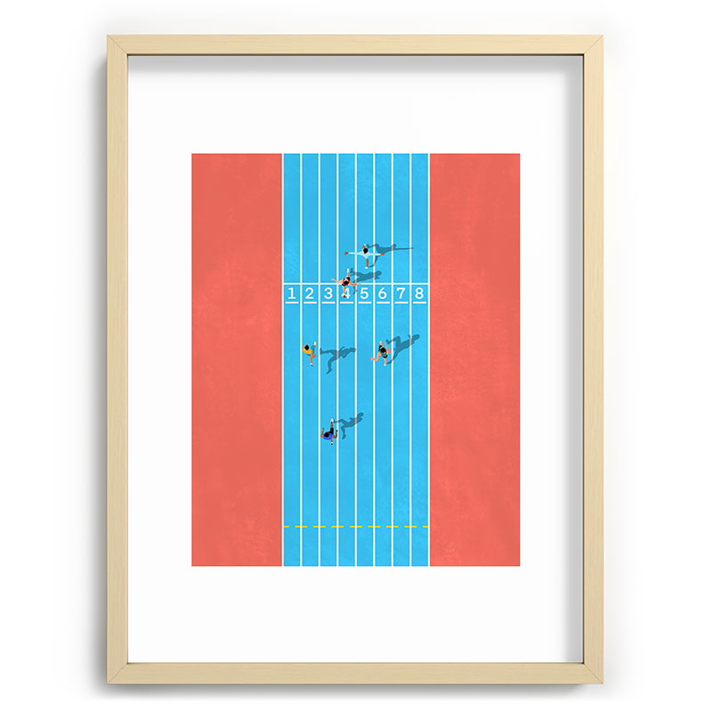 100m  Framed Art Print