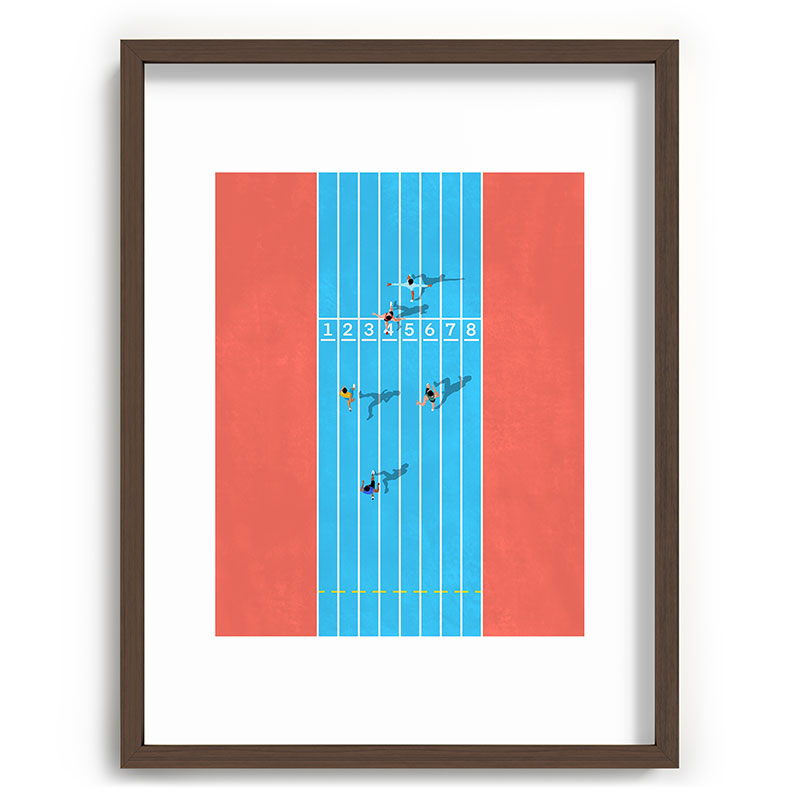 100m  Framed Art Print