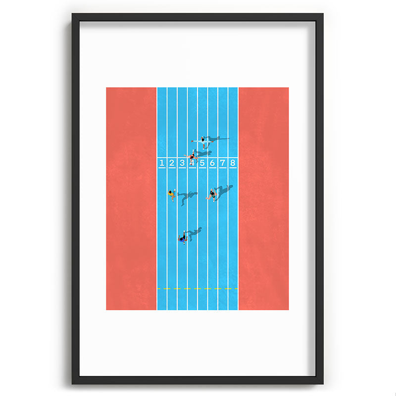 100m  Framed Art Print