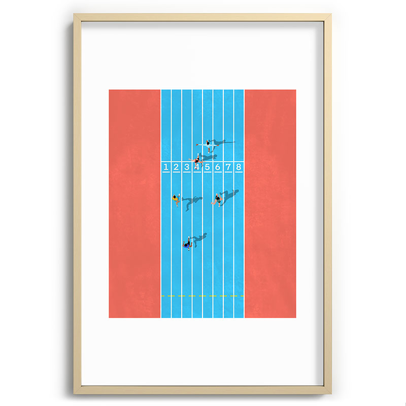 100m  Framed Art Print