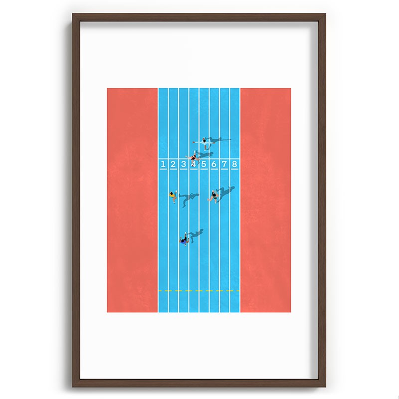 100m  Framed Art Print
