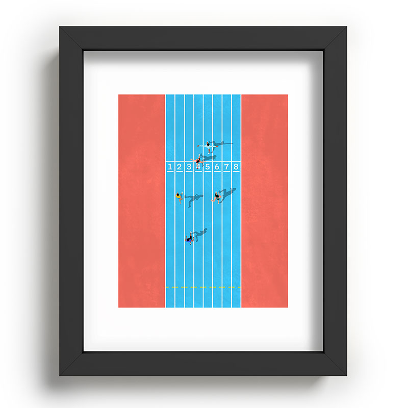 100m  Framed Art Print