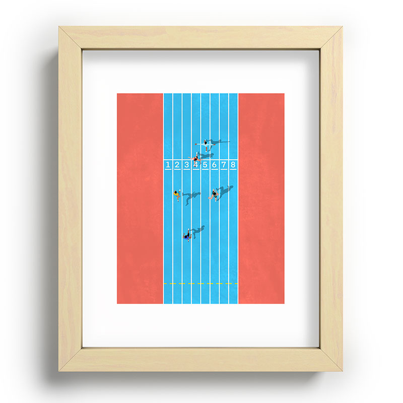 100m  Framed Art Print
