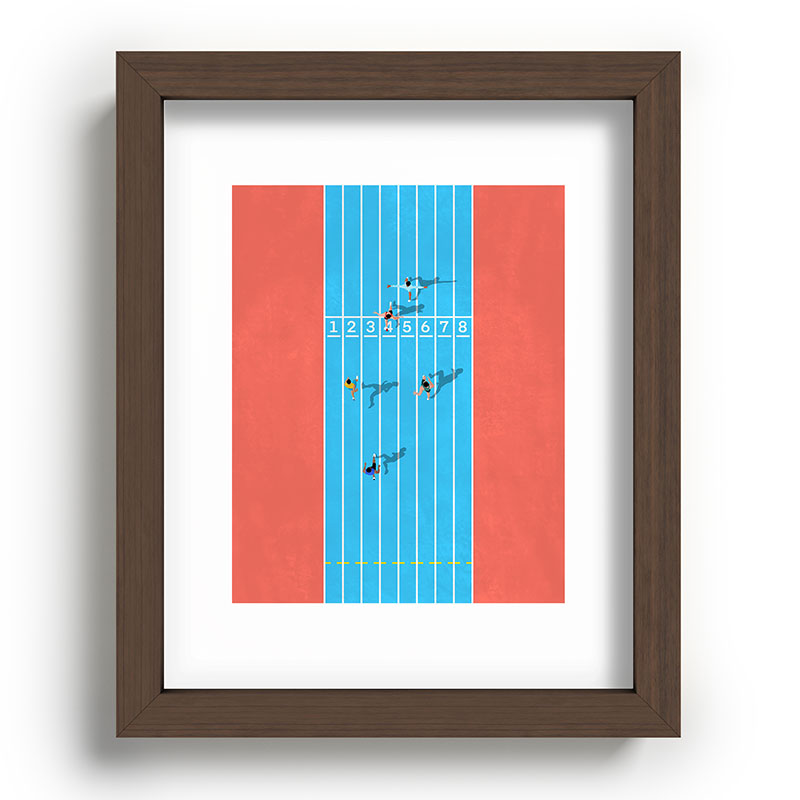 100m  Framed Art Print