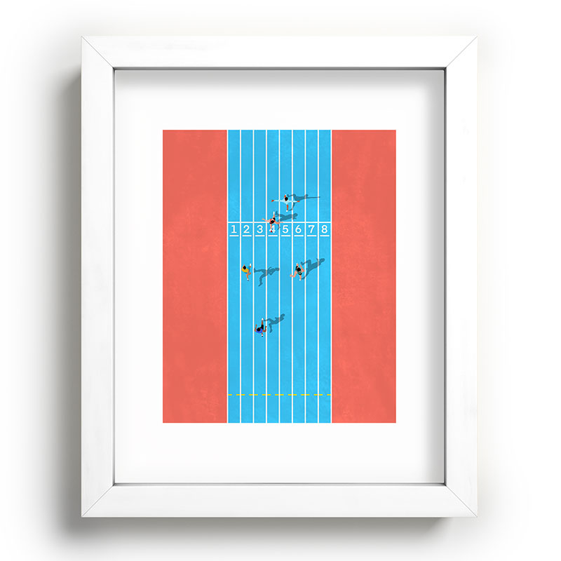 100m  Framed Art Print