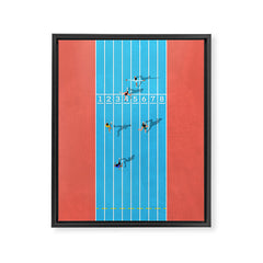 100m  Framed Canvas Print