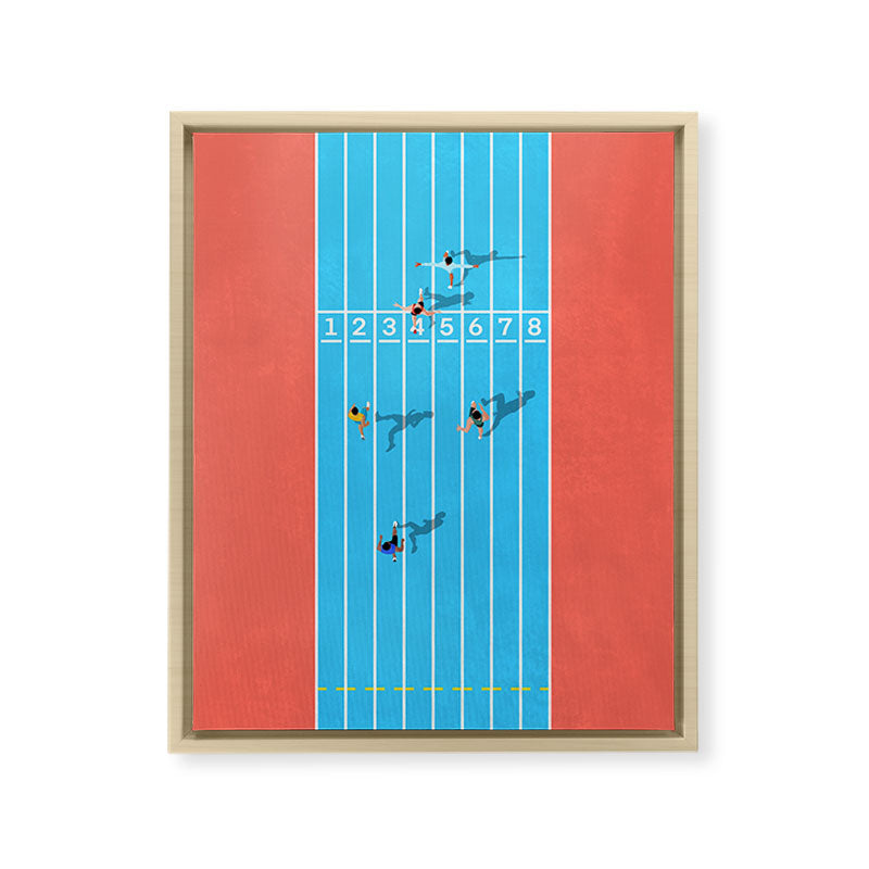 100m  Framed Canvas Print