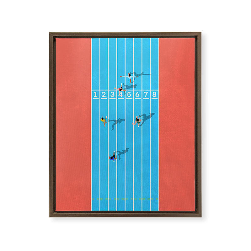 100m  Framed Canvas Print