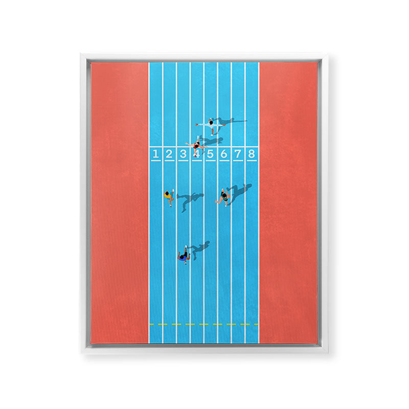 100m  Framed Canvas Print
