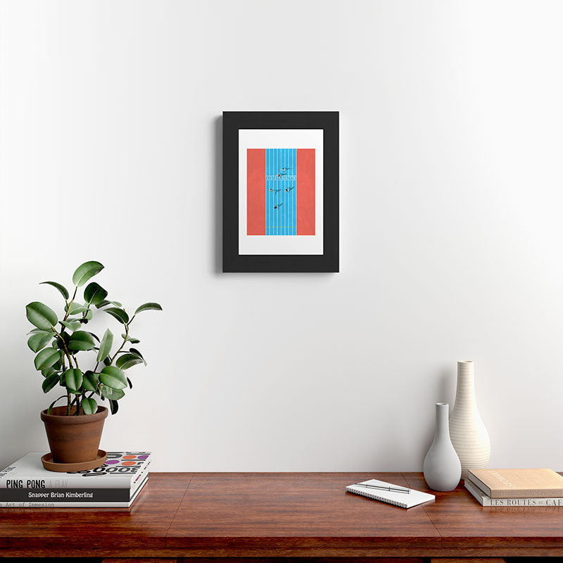 100m  Framed Art Print