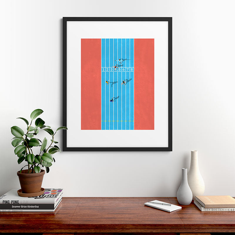 100m  Framed Art Print