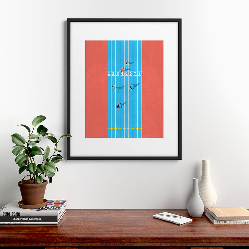 100m  Framed Art Print