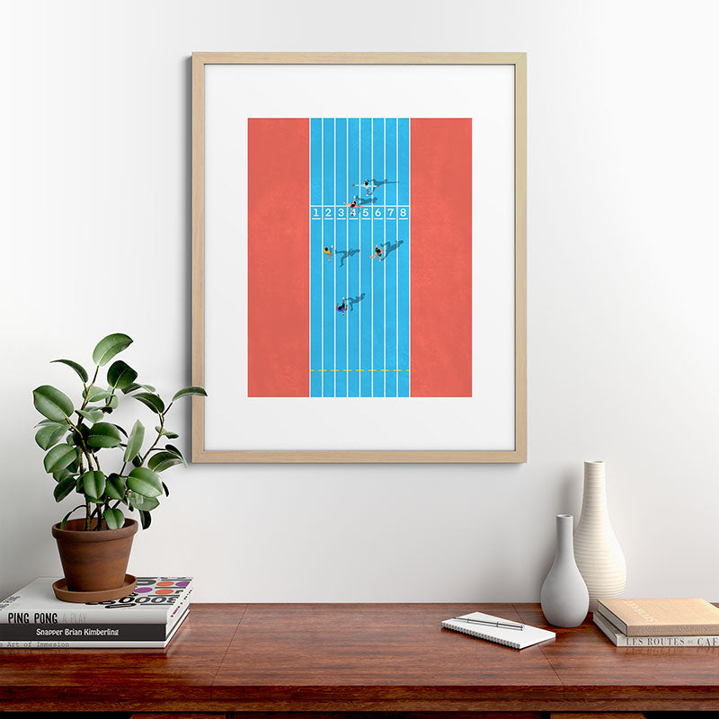 100m  Framed Art Print