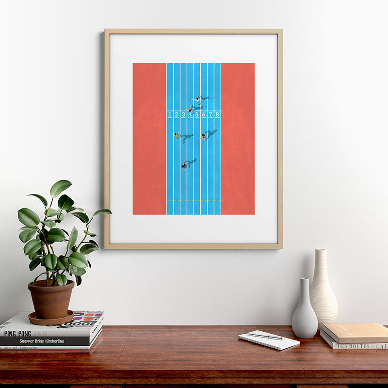 100m  Framed Art Print