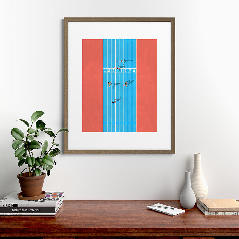 100m  Framed Art Print