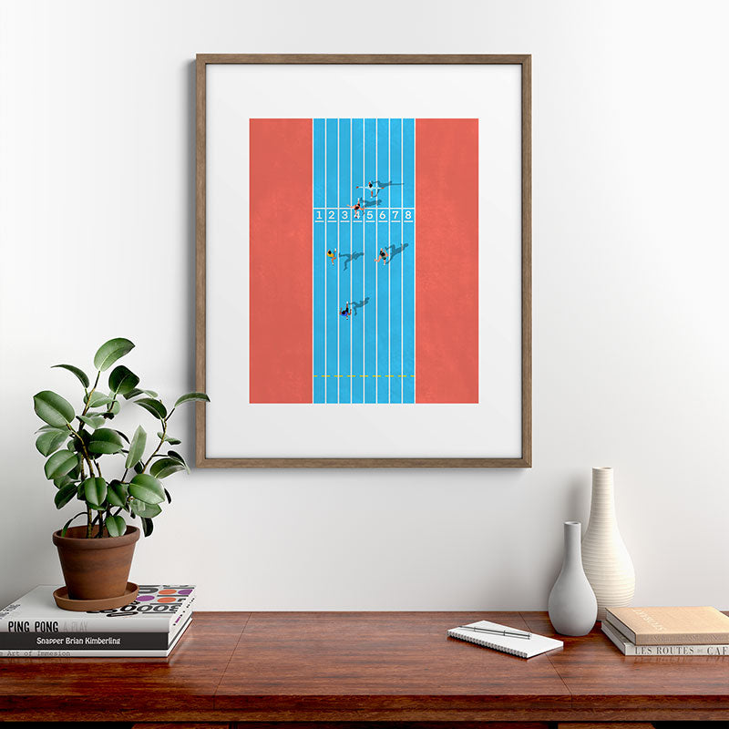 100m  Framed Art Print