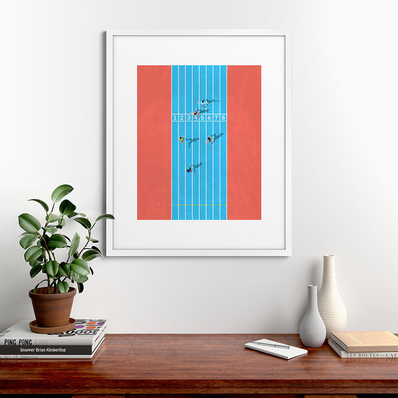 100m  Framed Art Print