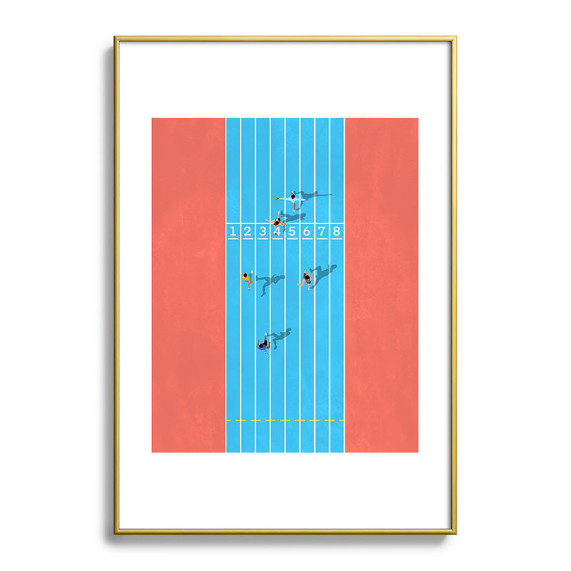 100m  Framed Art Print