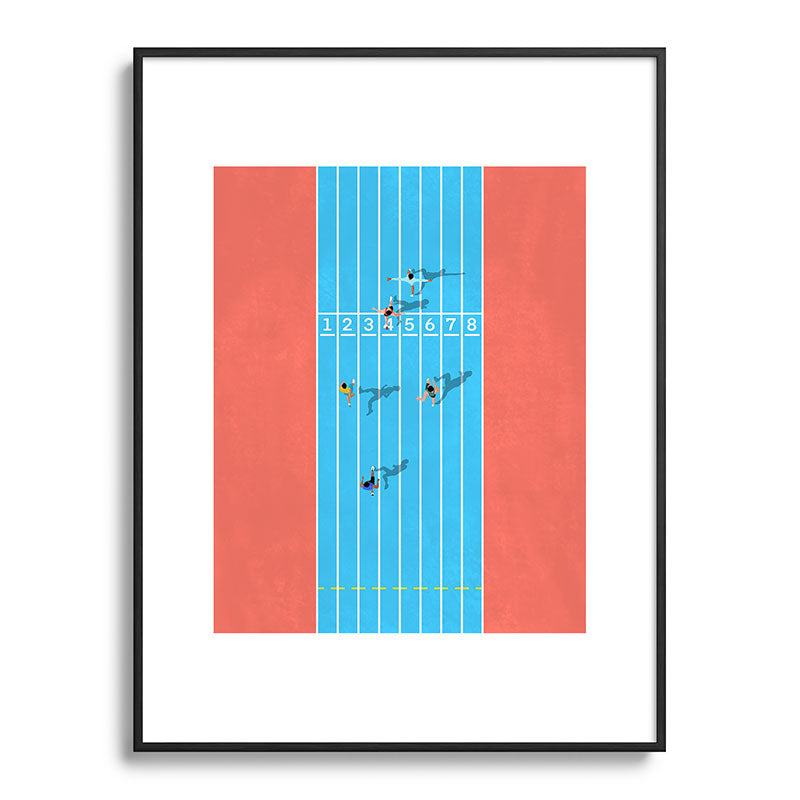 100m  Framed Art Print