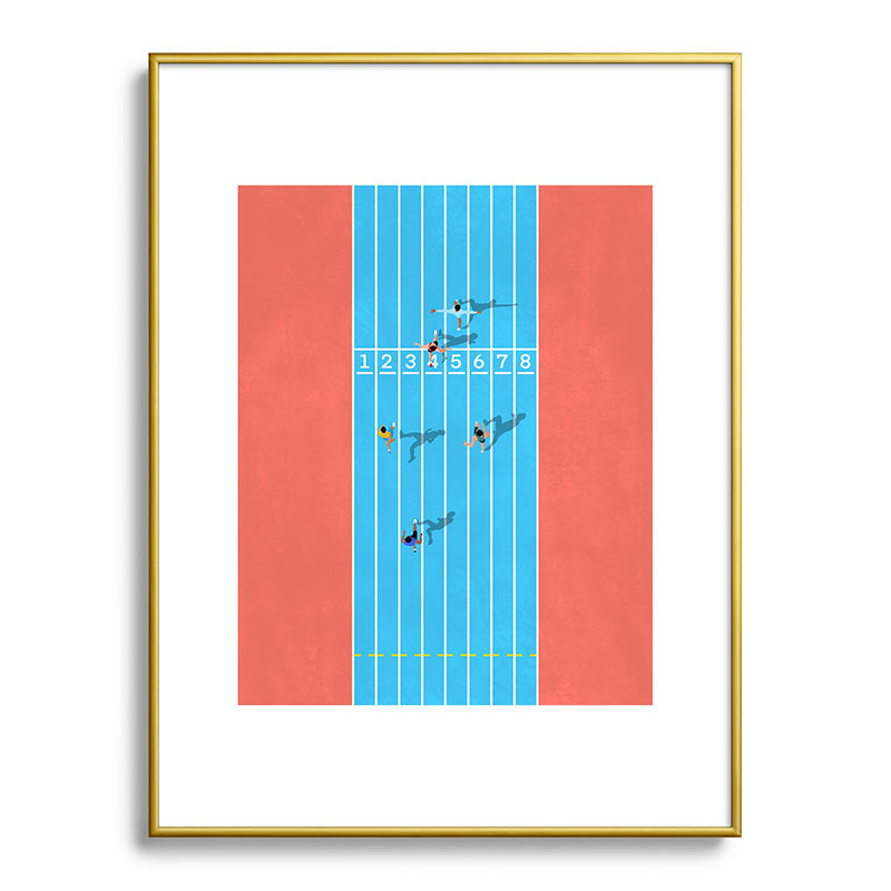 100m  Framed Art Print