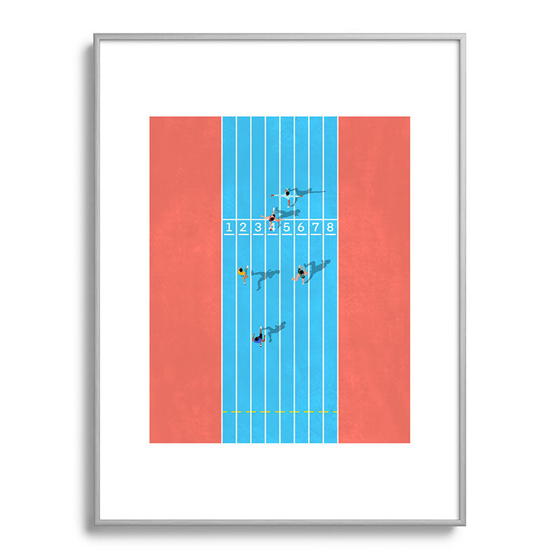 100m  Framed Art Print