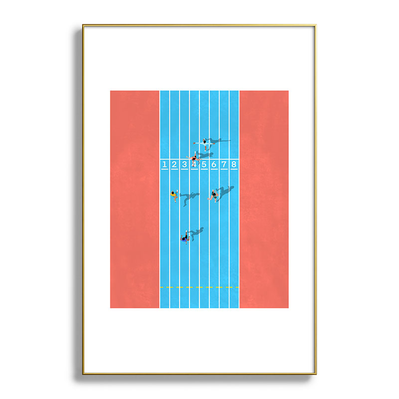 100m  Framed Art Print