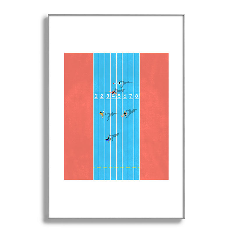 100m  Framed Art Print