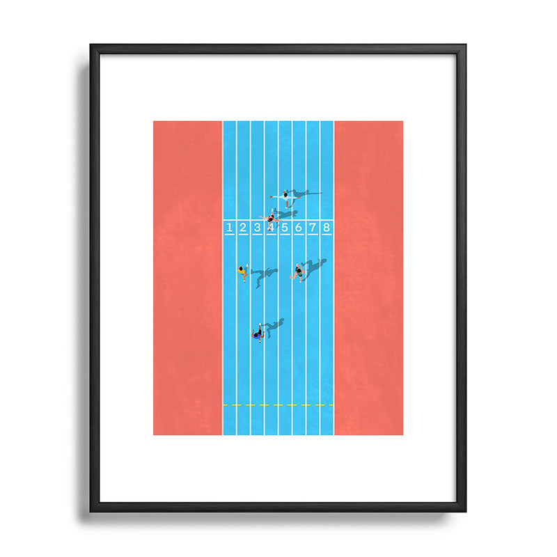 100m  Framed Art Print