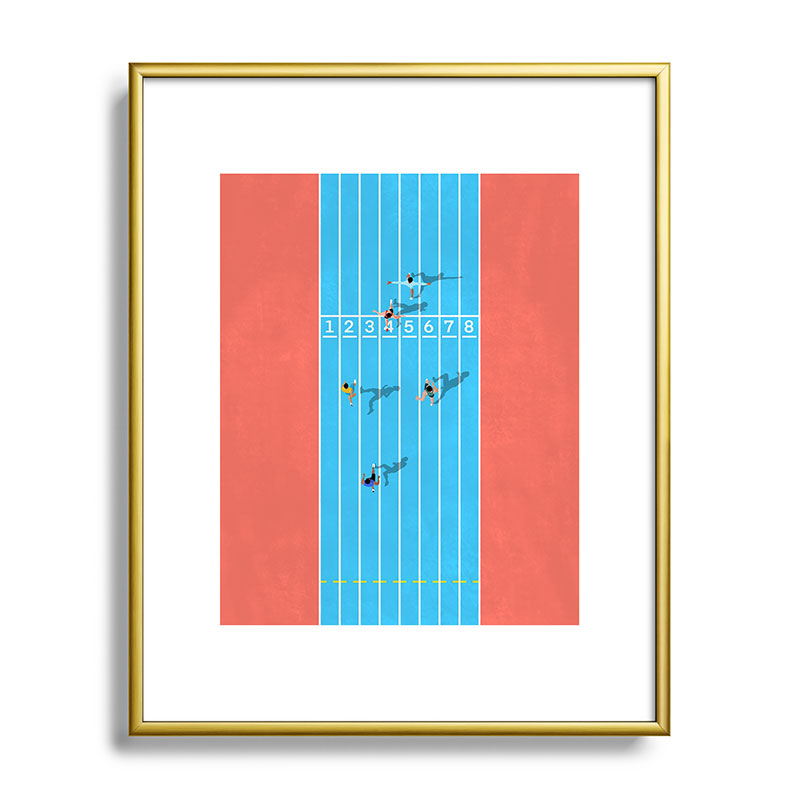 100m  Framed Art Print