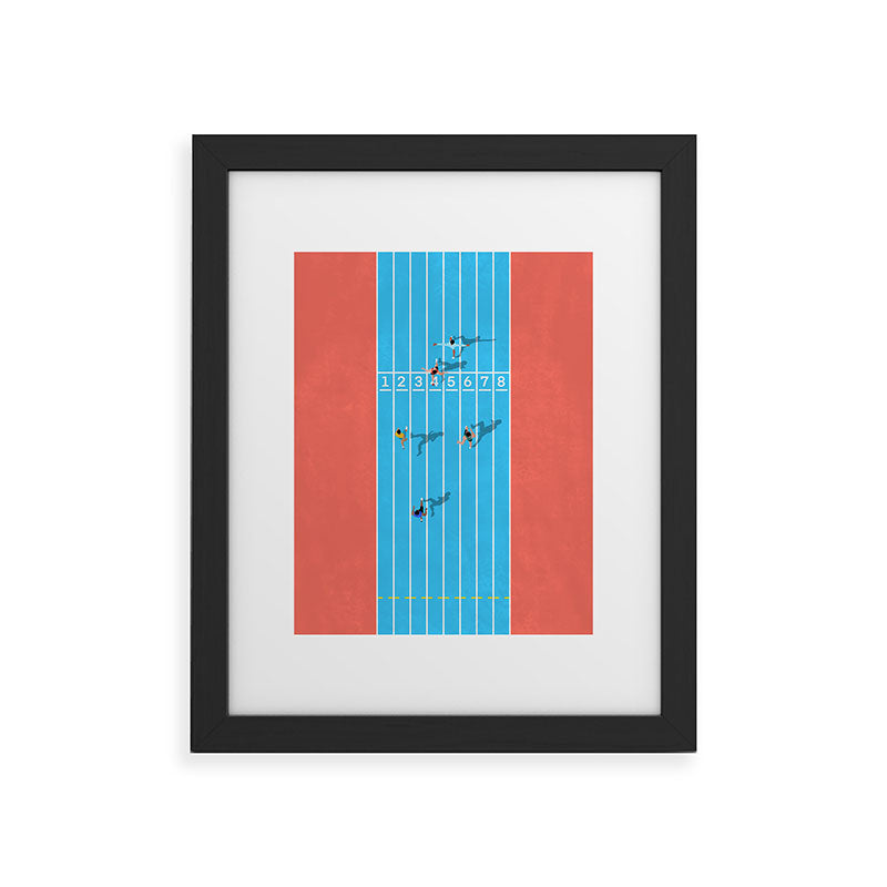 100m  Framed Art Print