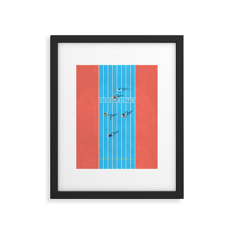100m  Framed Art Print
