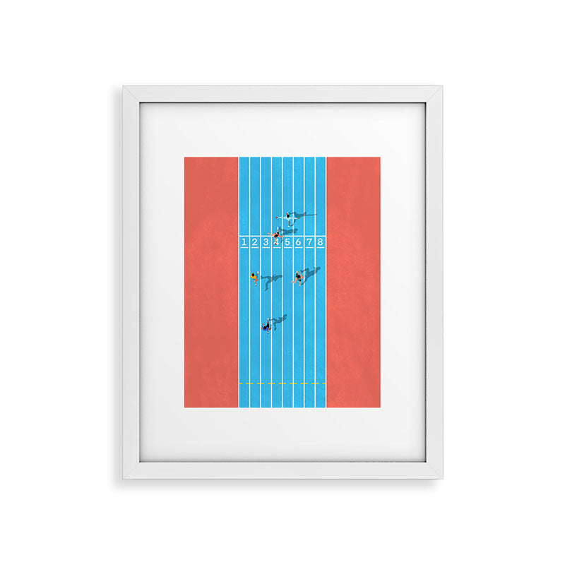 100m  Framed Art Print