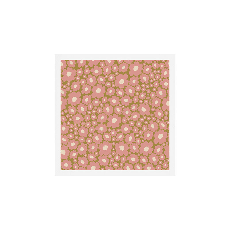 70������s Retro Floral  Art Print