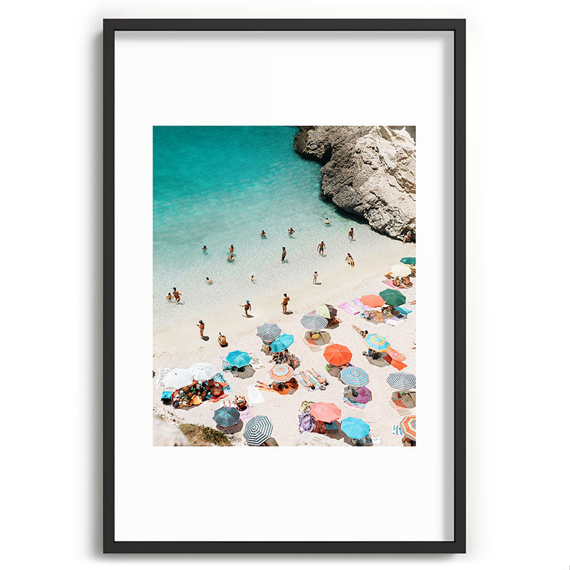 A Day At The Beach Framed Art Print